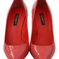 Dolce & Gabbana Elegant Dark Pink Patent Leather Pumps