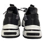 Darius Two-Tone Stretch Knit Trainer in Black and White Synthetic