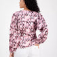 Women's Printed Long-Sleeve V-Neck Blouse