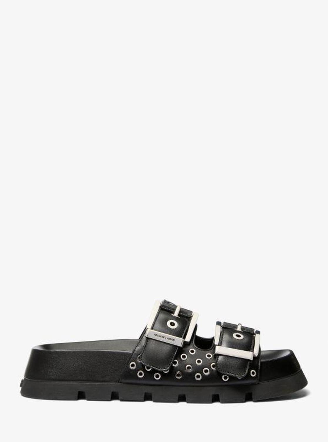 Colby Grommeted Leather Flat Sandal