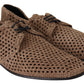 Dolce & Gabbana Elegant Beige Suede Derby Loafers