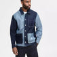 Men's Eberse Relaxed Fit Two-Tone Button-Front Denim Shirt Jacket