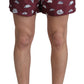 Dolce & Gabbana Maroon Elegance Men's Swimming Trunks