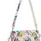 White 'The Sticker Clover' Shoulder Bag