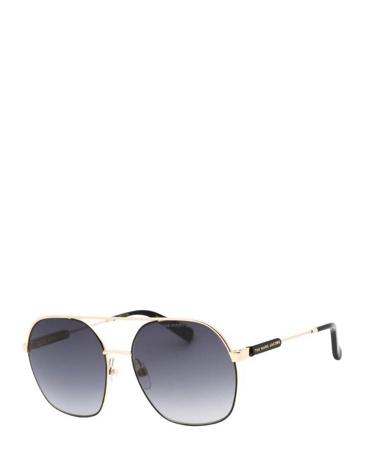 Women's Aviator Gradient Sunglasses In Gold Black / Dark Grey