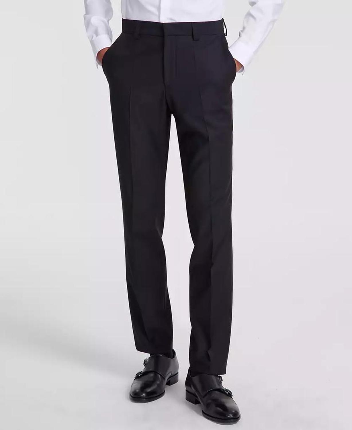 Men Modern-Fit Stretch Solid Nested Suits