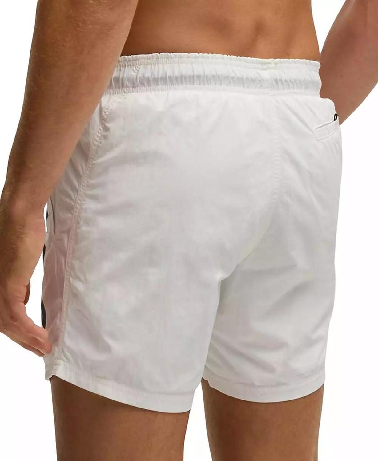 Men's Vertical Logo Print Swim Shorts