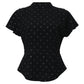 Marc Jacobs Polka Dot Fitted Closed Neck Short Sleeve Top in Black Viscose