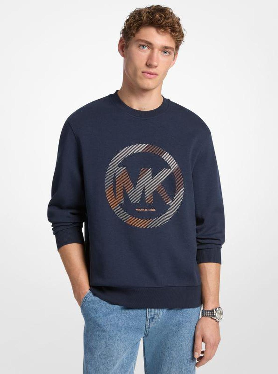 Graphic Logo Cotton Blend Crewneck Sweatshirt