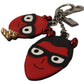 Dolce & Gabbana Elegant Red Leather & Brass Designer Keyring
