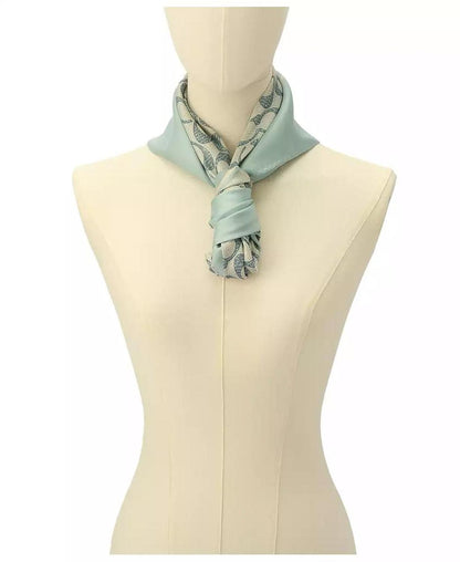 Textured Signature Print Silk Square Scarf