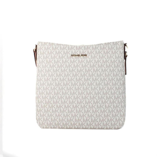 Michael Kors Jet Set ivory pink Signature PVC Large Messenger Crossbody Women's Bag