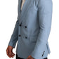 Dolce & Gabbana Elegant Blue Cashmere-Silk Men's Blazer