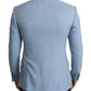 Dolce & Gabbana Elegant Blue Cashmere-Silk Men's Blazer
