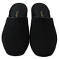 Dolce & Gabbana Chic Black Grosgrain Slide Sandals