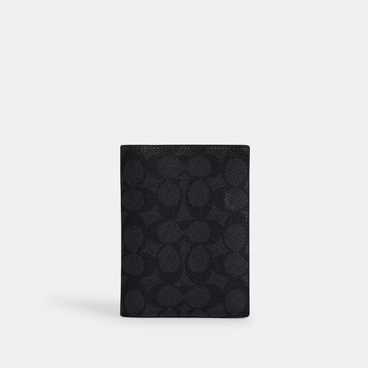 Coach Outlet Passport Card Case In Signature Canvas