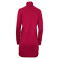 Collection Turtleneck Sweater Dress in Fuchsia Pink Cashmere