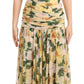 Dolce & Gabbana Floral Elegance Silk Pleated Maxi Dress