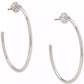 Spade Flower Medium Hoop Earrings, 1.63"