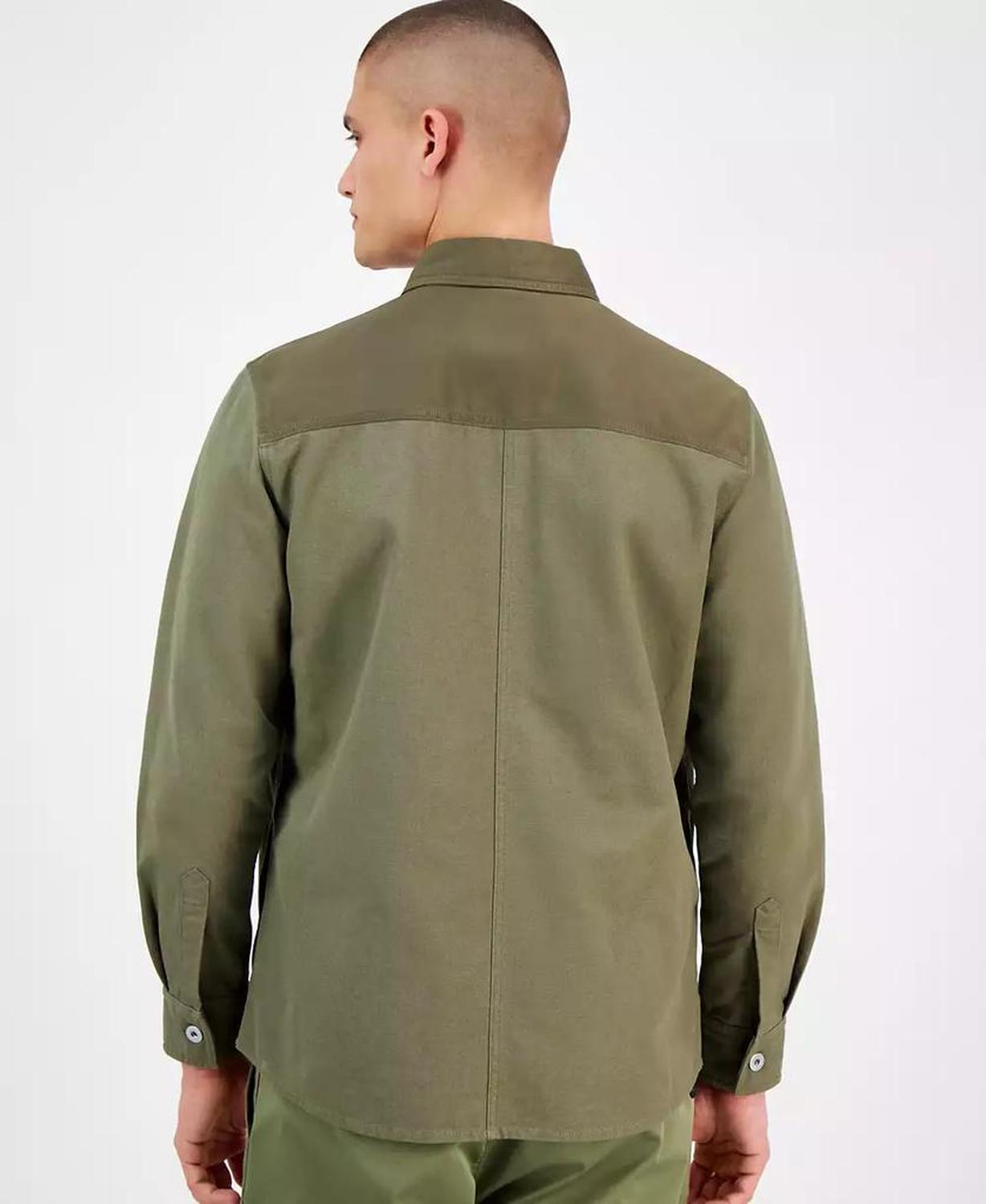 Men's Ebrido Relaxed Fit Long Sleeve Button-Front Overshirt
