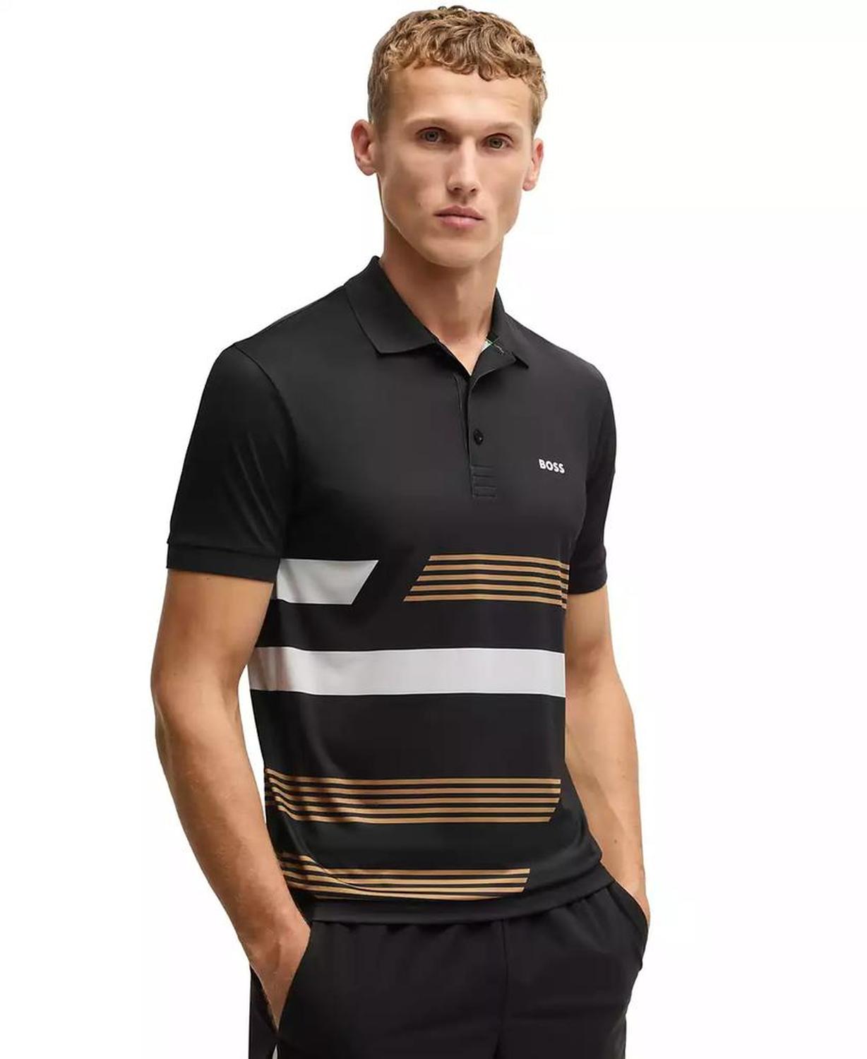 Men's Stripe Print Regular-Fit Paddy Polo