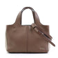 Leather Suede Handbag Shoulder Bag (Pre-Owned)