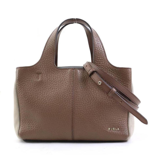 Leather Suede Handbag Shoulder Bag (Pre-Owned)