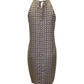 'S Max Mara Printed Dress in Beige Silk