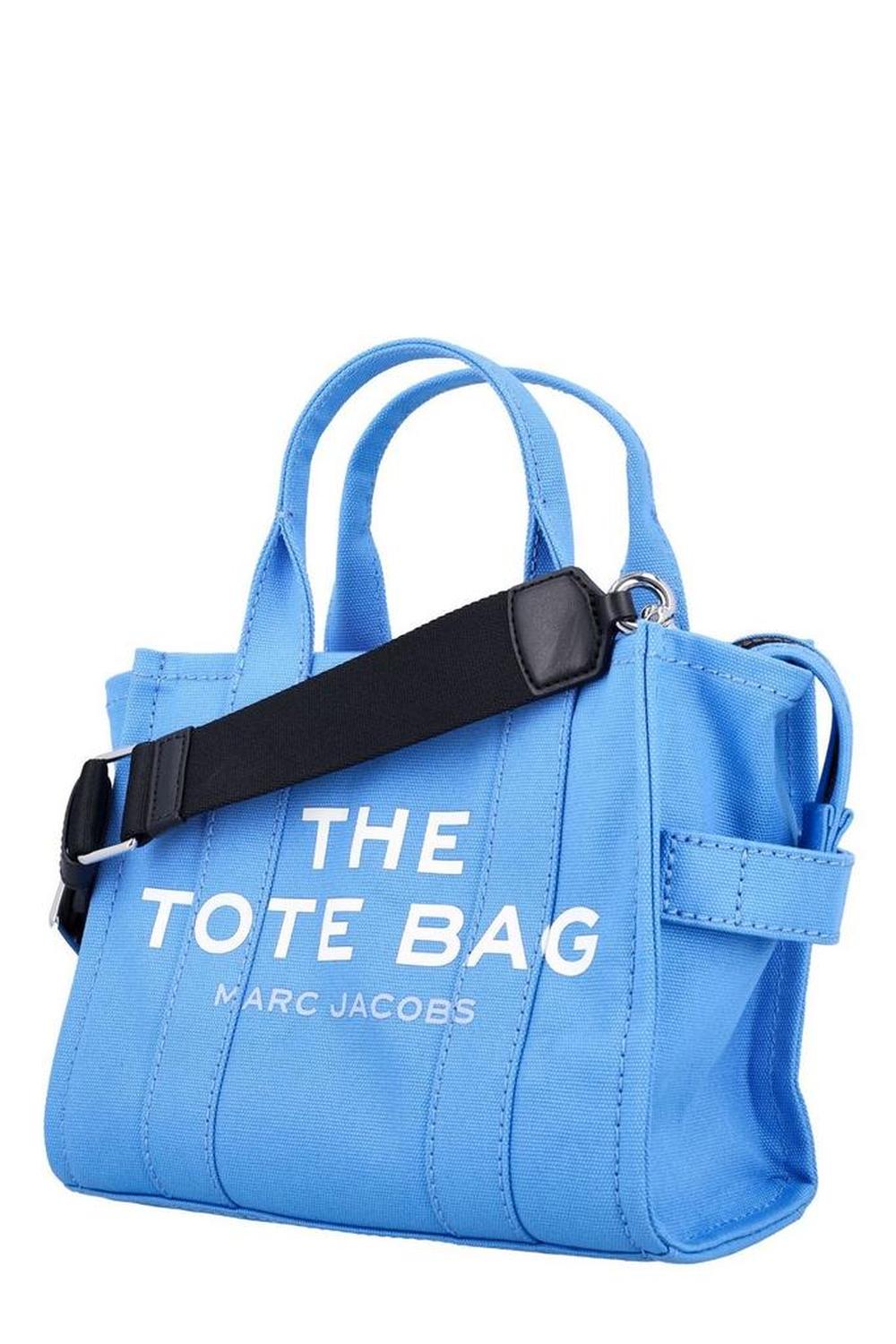 Marc Jacobs Logo Printed Zip-Up Small Tote Bag