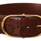 Dolce & Gabbana Elegant Python Snake Skin Leather Belt