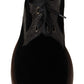 Dolce & Gabbana Elegant Black Velvet & Exotic Leather Dress Shoes