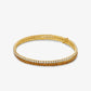 Precious Metal-Plated Brass Double Wrap Tennis Bracelet