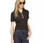 MICHAEL Women's Faux-Leather Trimmed Polo