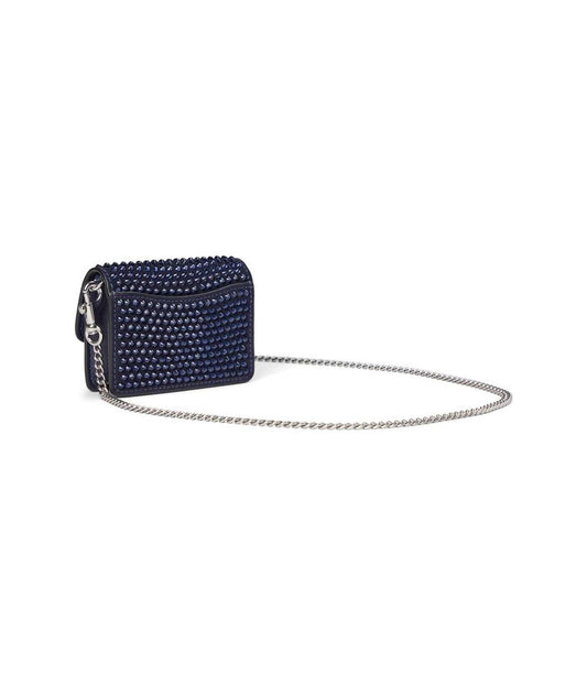 Essential Half Flap Card Case with Crystal