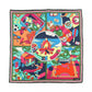 Women's Summer Scene Silk Square Scarf
