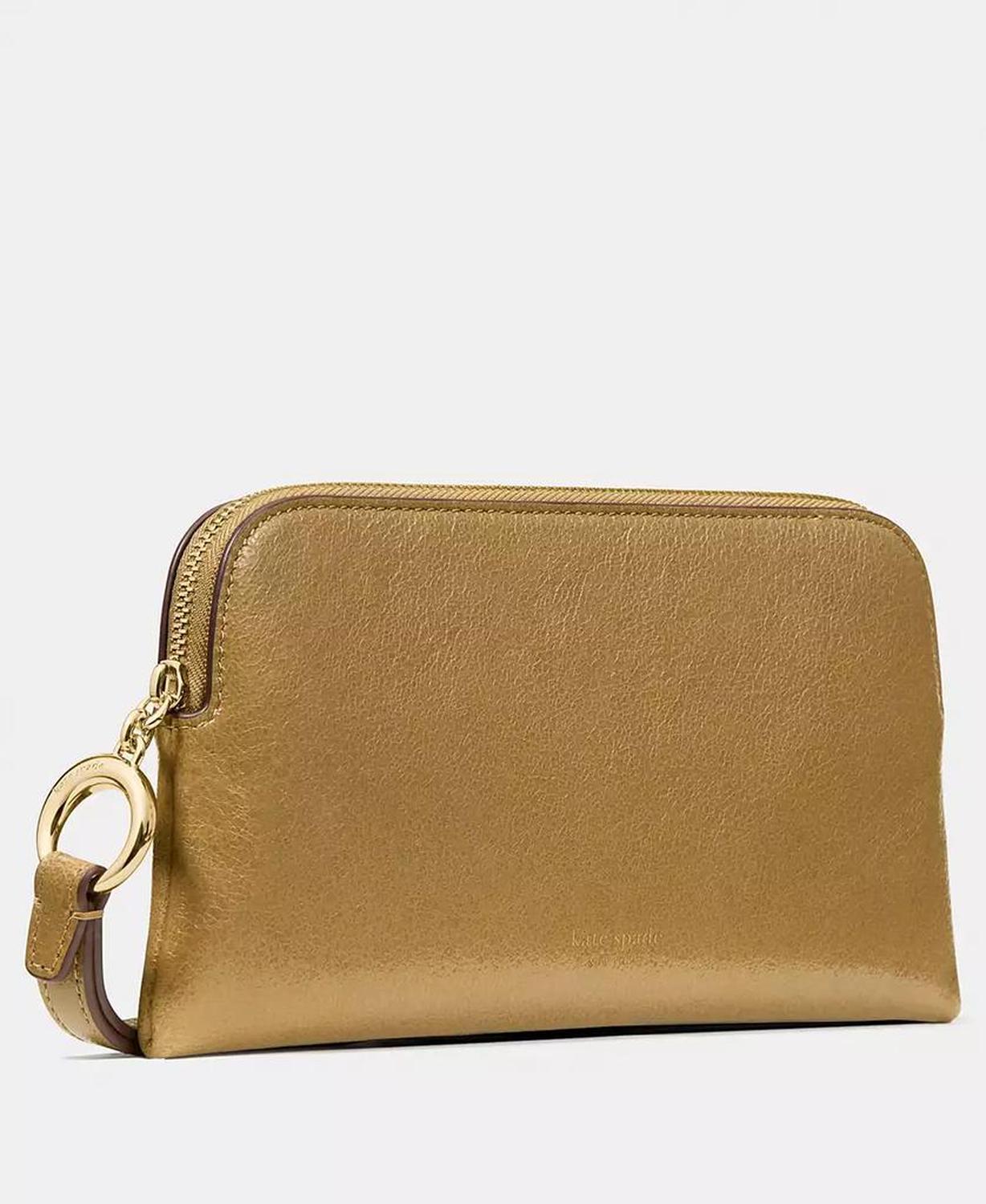 Halo Glazed Leather Wristlet