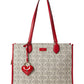 Spade Flower Coated Canvas Vday Spade Flower Coated Canvas Large Market Tote With Dangle