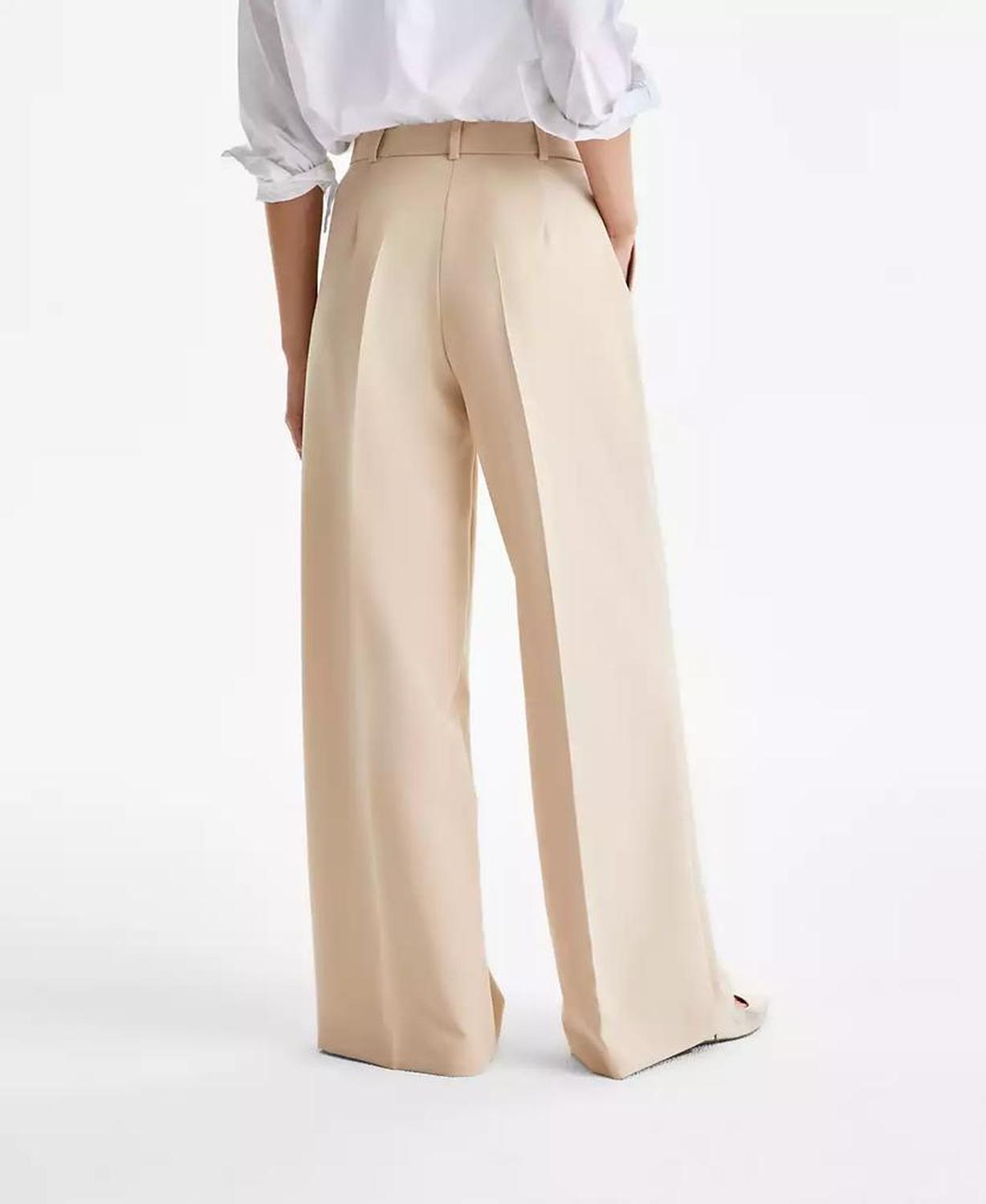 Women's Creased High-Rise Wide-Leg Trousers