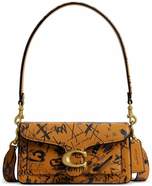 Tabby Small Graffiti Print Leather Shoulder Bag 20