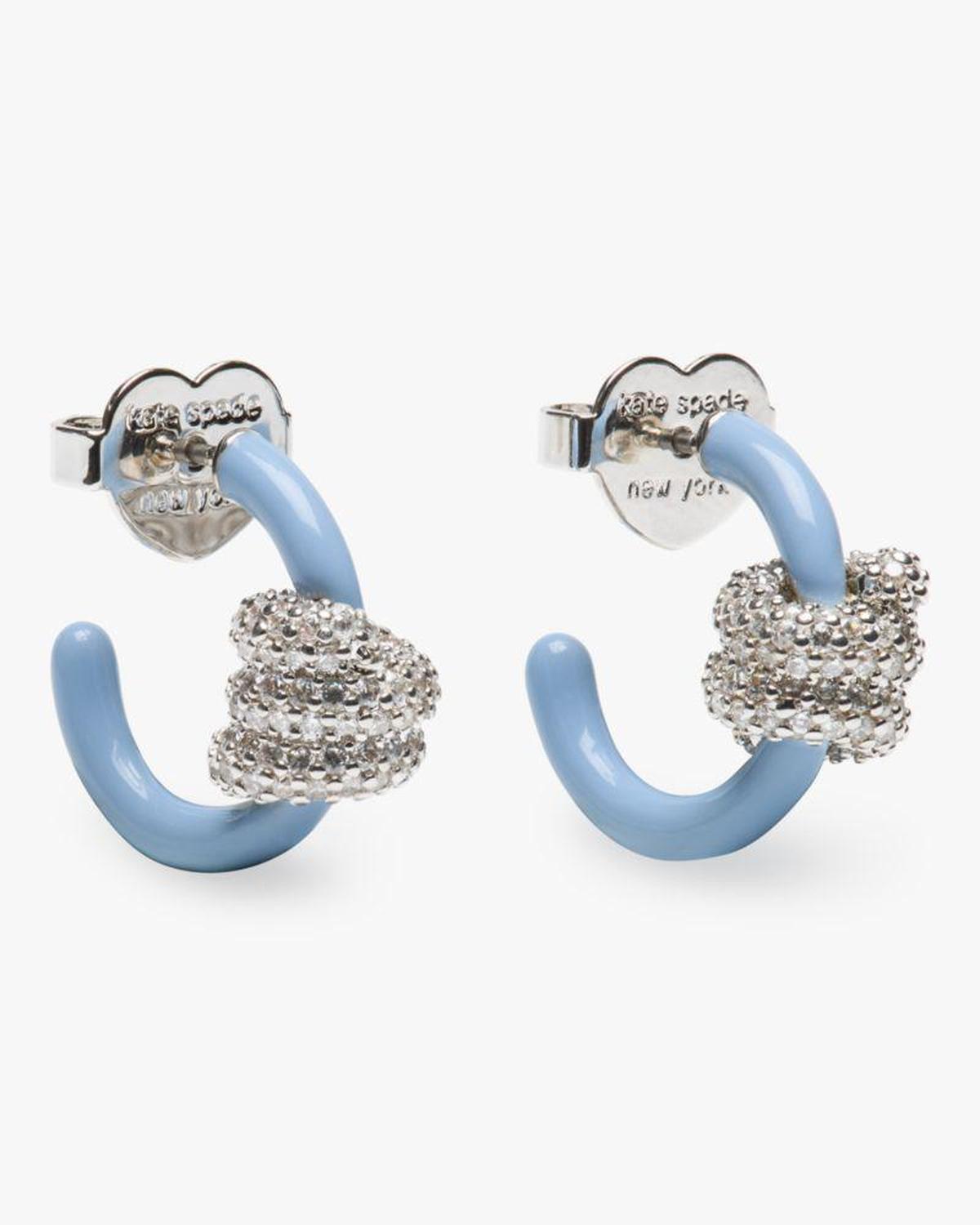 Ropes & Knots Pave Huggies