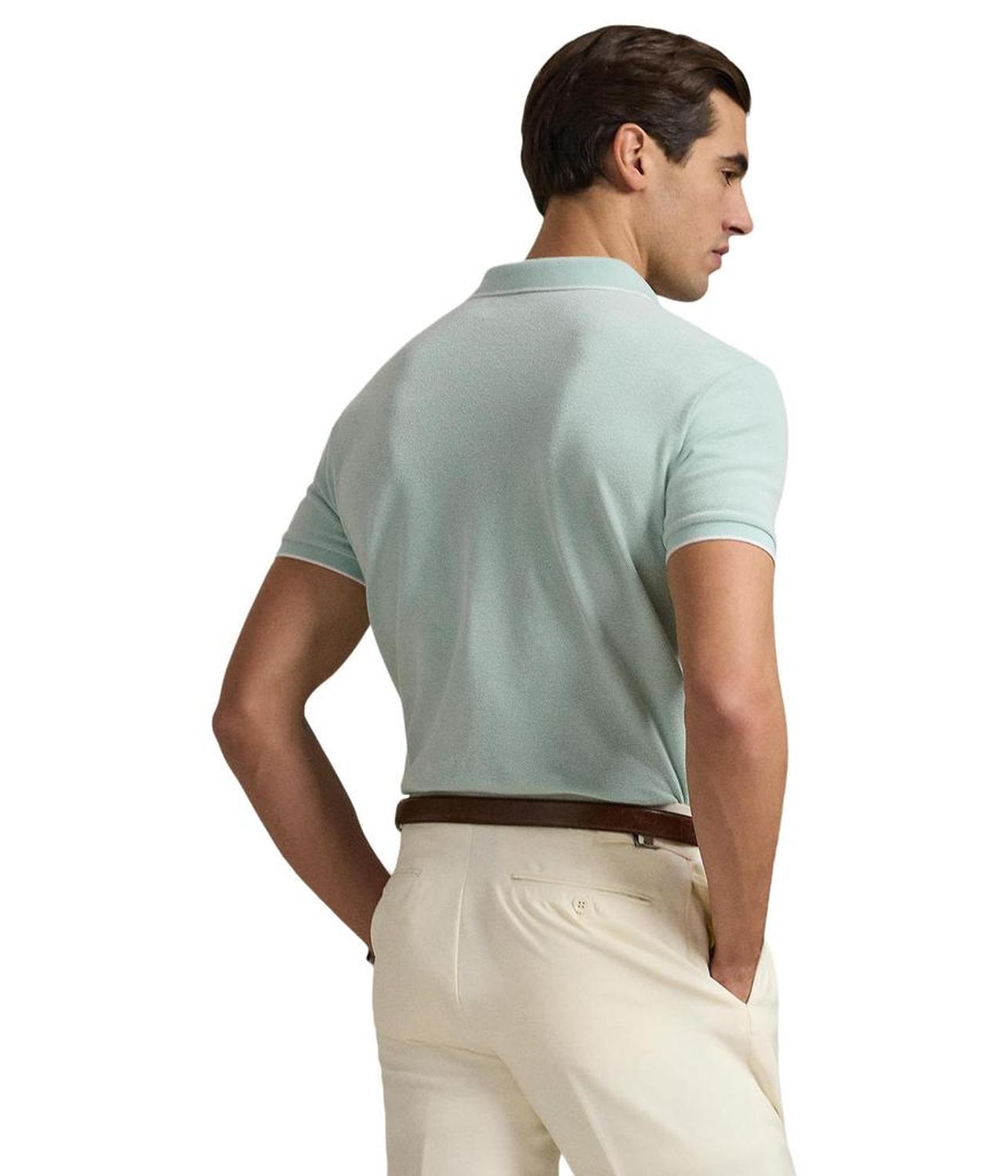 Custom Slim Fit Stretch Oxford Mesh Polo