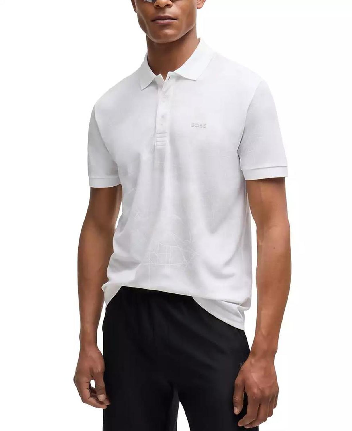 Men’s Reflective Print Polo