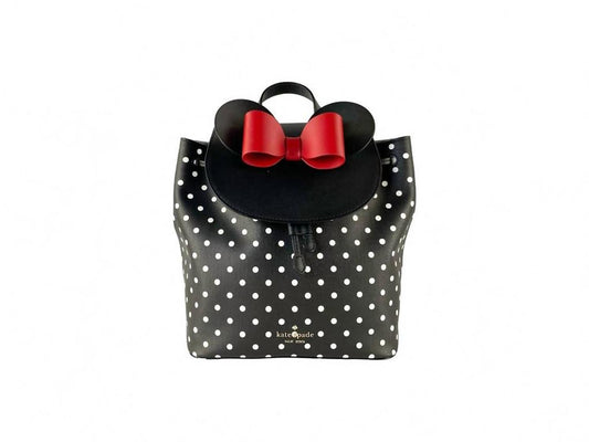 Women's Minnie Mouse Leather Backpack In Black