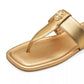 Dual Metallic Leather T Sandals