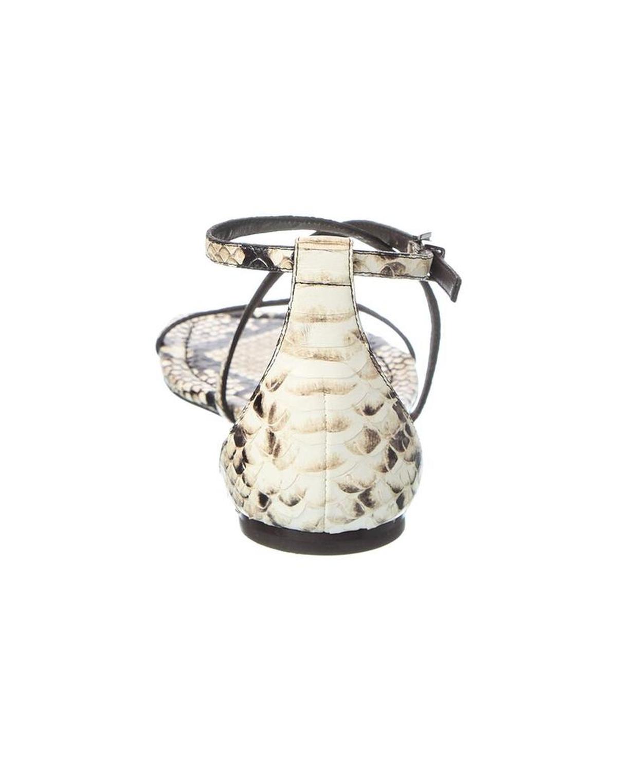 Polly Runway Python-Embossed Leather Sandal
