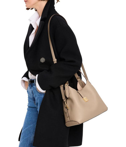 Deco Pebbled Leather Medium Crossbody Tote