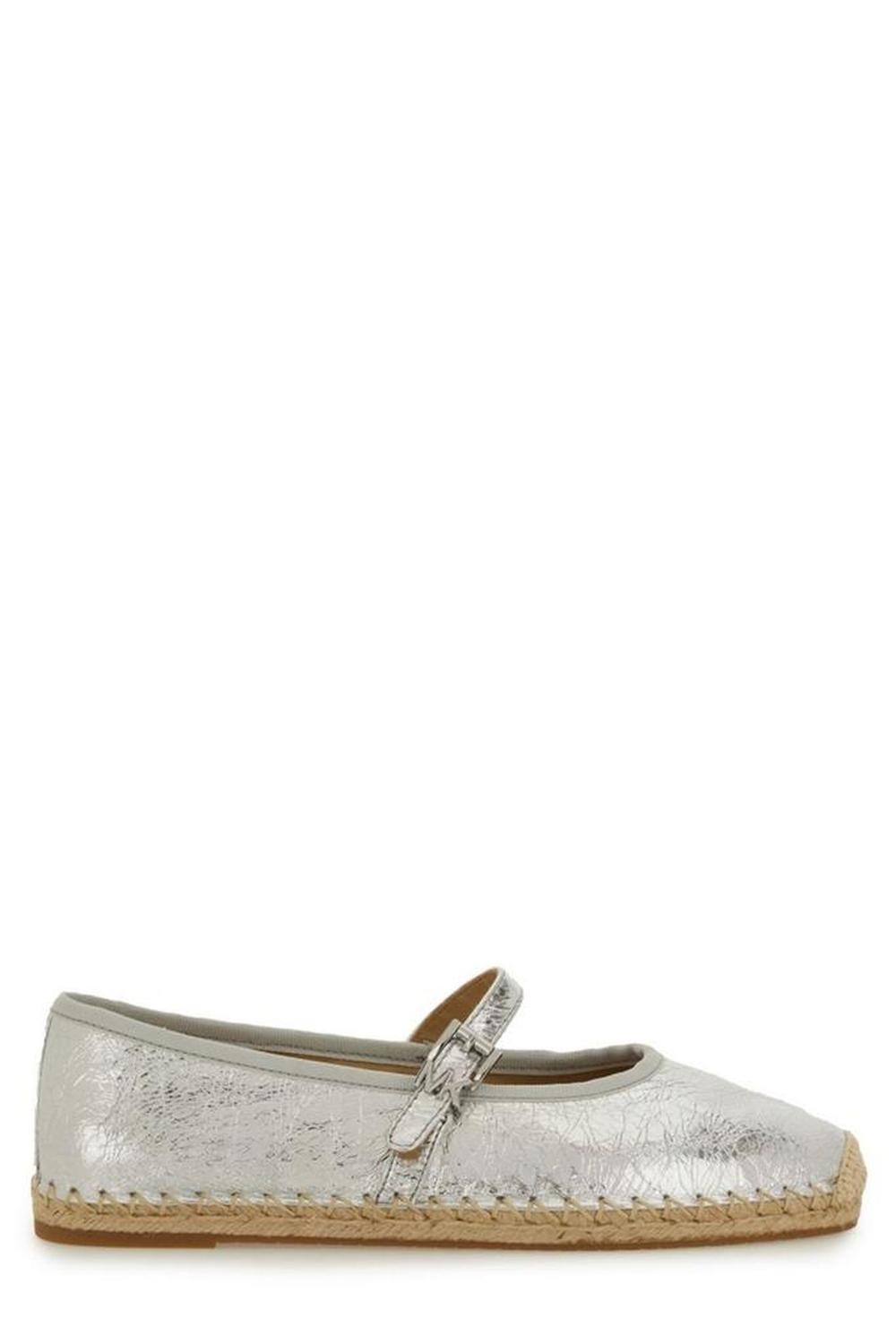 Michael Kors Lynn Metallic Leather Ballet Espadrilles