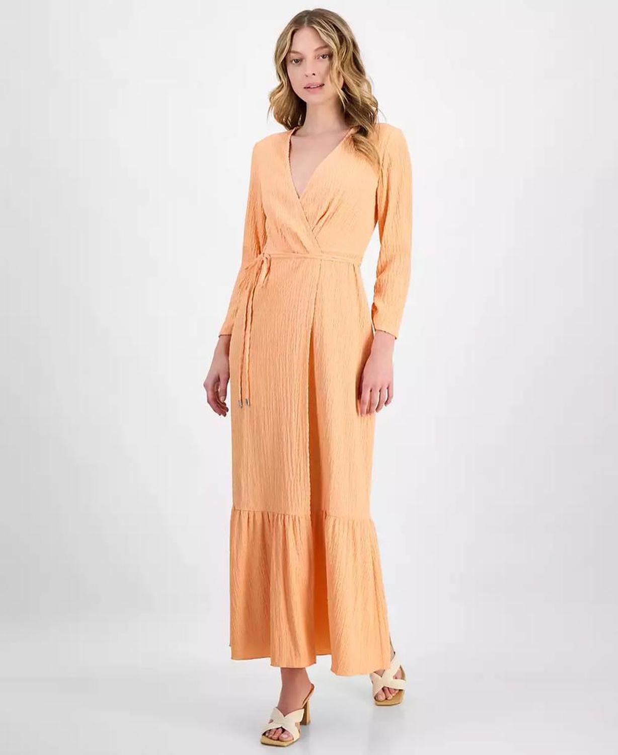 Women's Smocked Surplice Tiered Maxi Dress