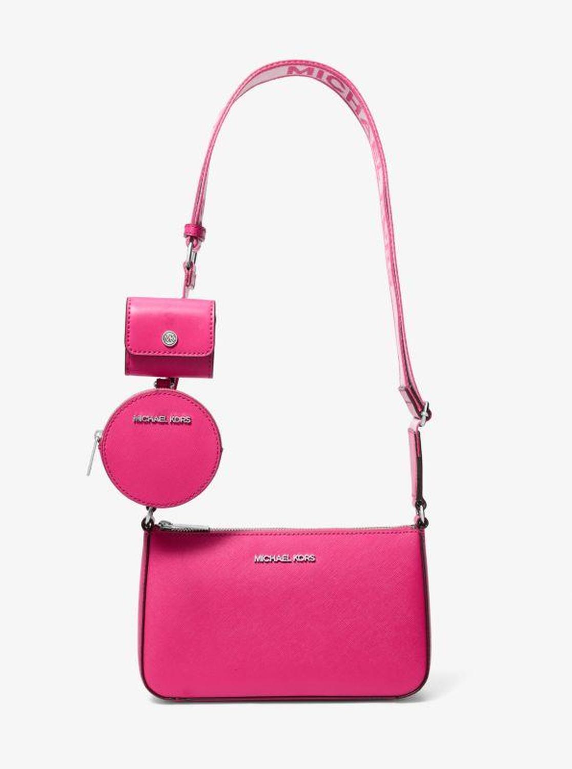 Jet Set Small Saffiano Leather Crossbody Bag with Case for Apple Airpods Pro®