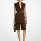 Stretch Cotton Sleeveless Jacket